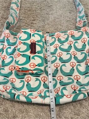bungalow 360 Teal and Orange Seal Print Shoulder Bag w/matching billfold